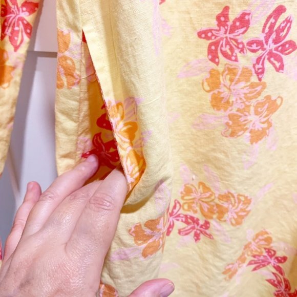 Lily Pulitzer Yellow & Pink Floral Tunic - Size Small - Picture 5 of 9